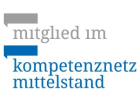 Logo: Mitglied im Kompetenznetz Mittelstand